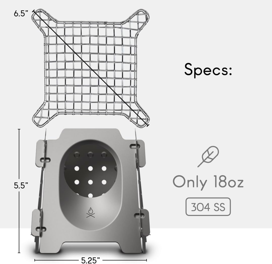 Portable Wood Burning Stove – Lightweight Outdoor Camping Stove 🔥🏕️