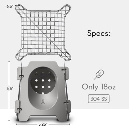 Portable Wood Burning Stove – Lightweight Outdoor Camping Stove 🔥🏕️