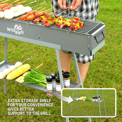 Portable Charcoal BBQ Grill – Outdoor Camping & Patio Use 🔥🍖