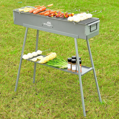 Portable Charcoal BBQ Grill – Outdoor Camping & Patio Use 🔥🍖