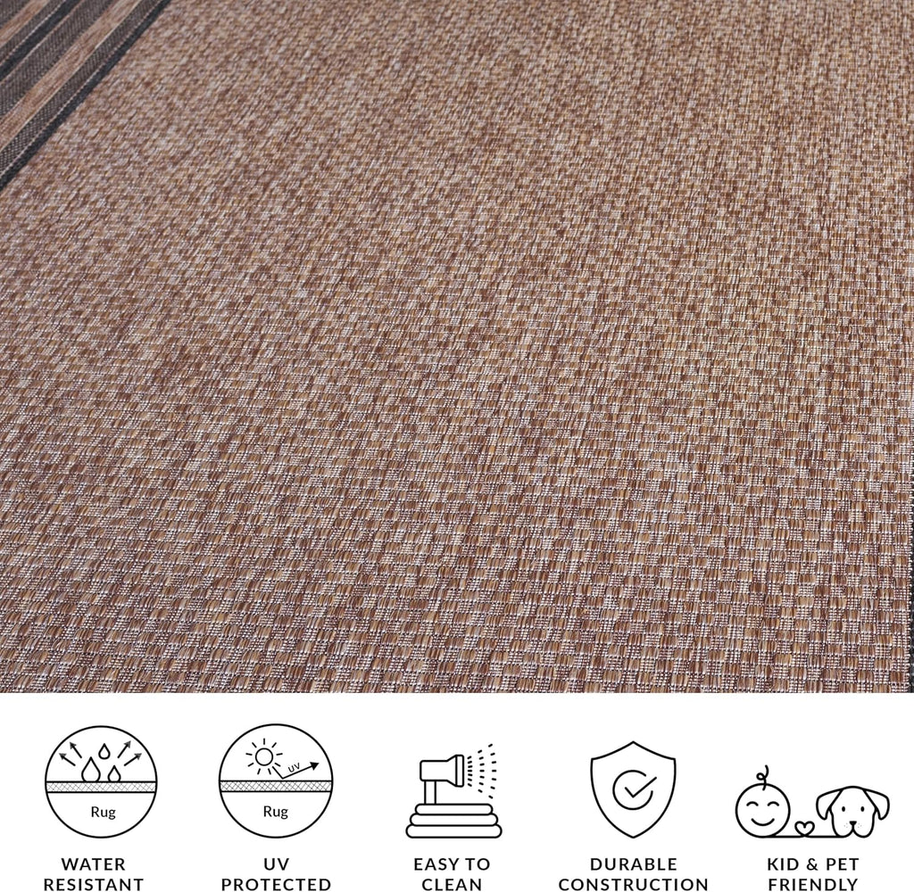 Outdoor Boho Area Rug 5x7 ft – Easy Clean Patio Carpet 🌿🏡