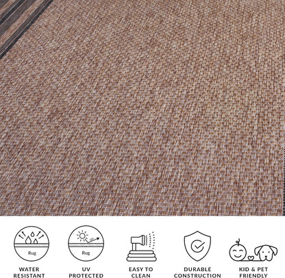 Outdoor Boho Area Rug 5x7 ft – Easy Clean Patio Carpet 🌿🏡